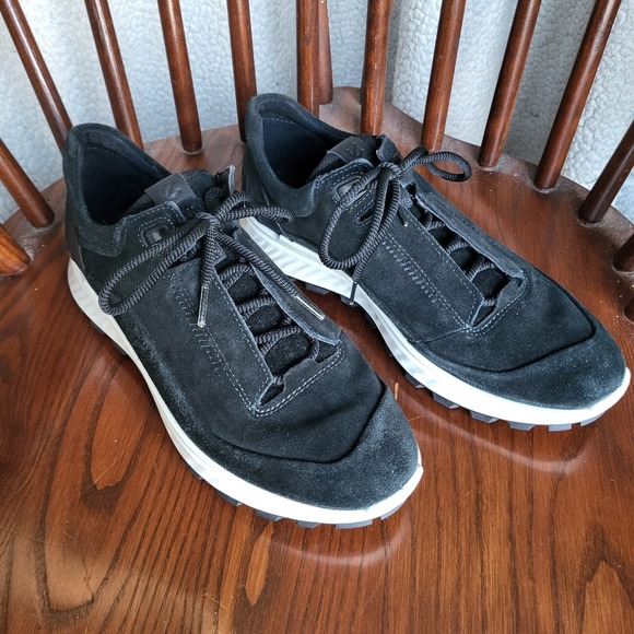 Ecco Shoes - ECCO Exostrike Shoes Womens 9-9.5 EU 41 Black Suede Leather Phorene Hiking Walk